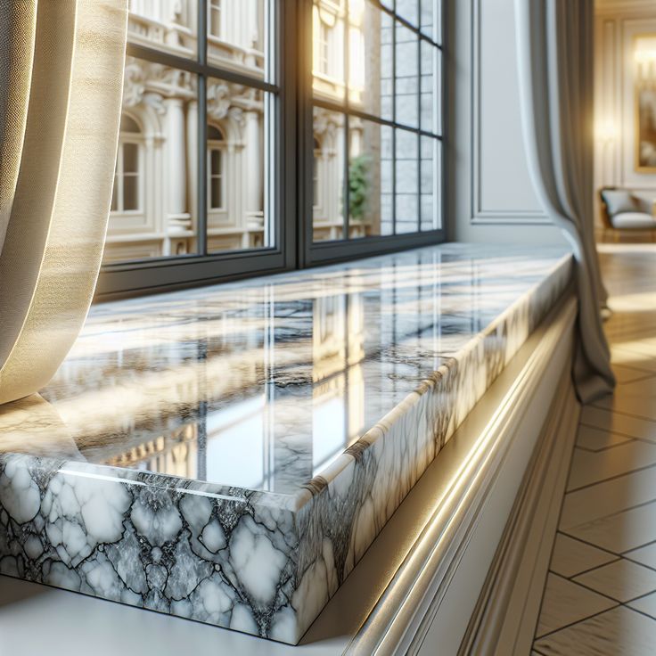 Marble window sill detail